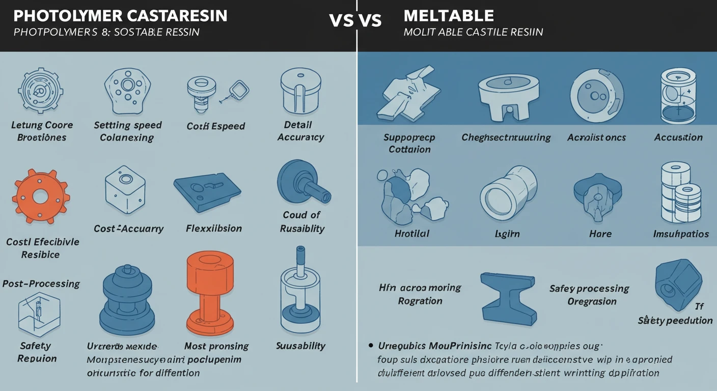 Photopolymer vs. Meltable Castable Resins